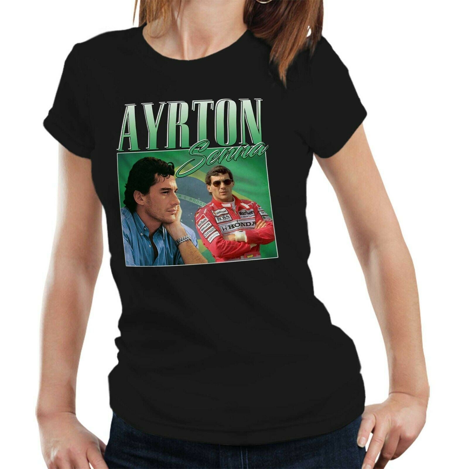 Ayrton Senna Appreciation Tshirt Fitted Ladies