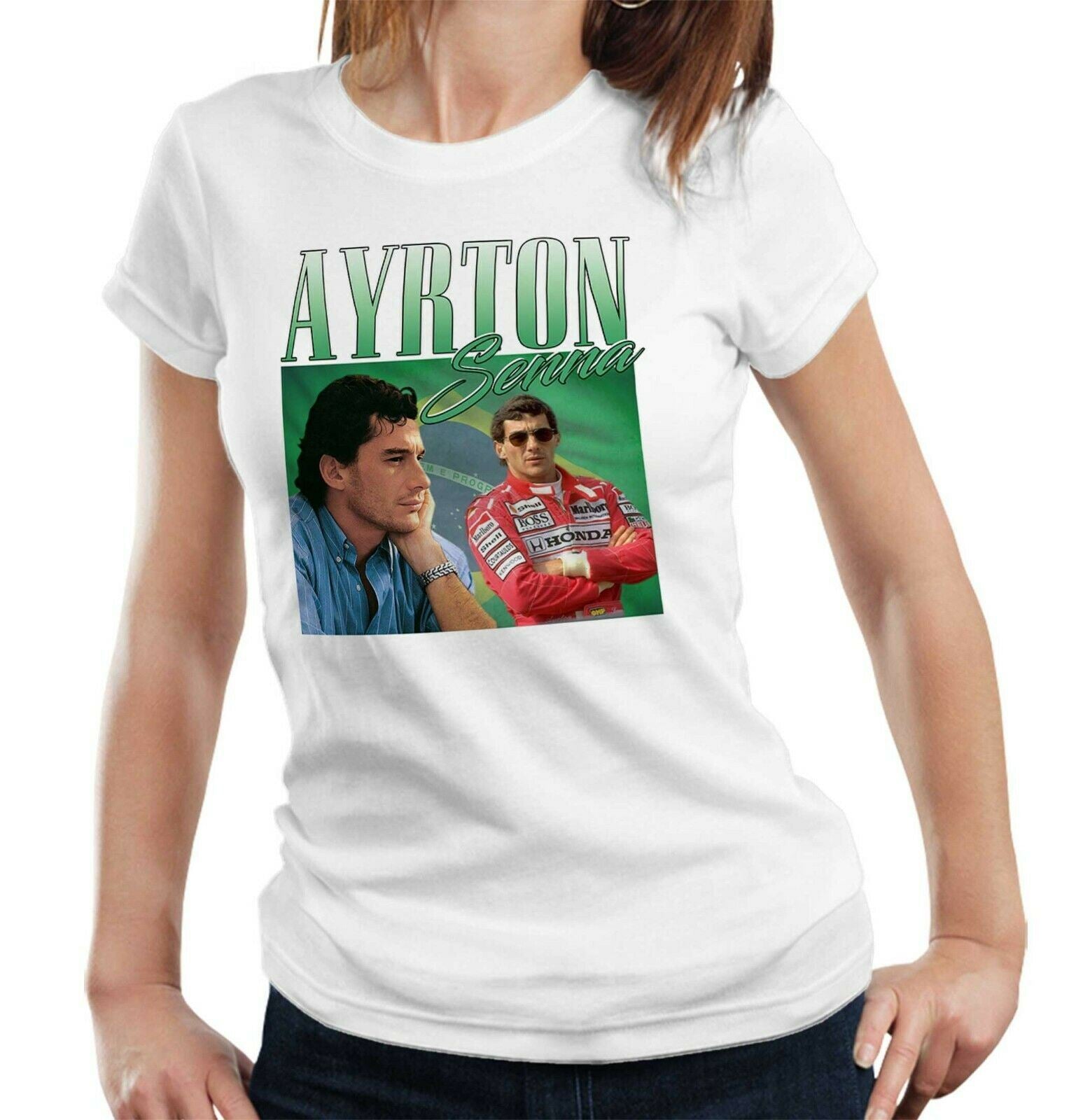 Ayrton Senna Appreciation Tshirt Fitted Ladies