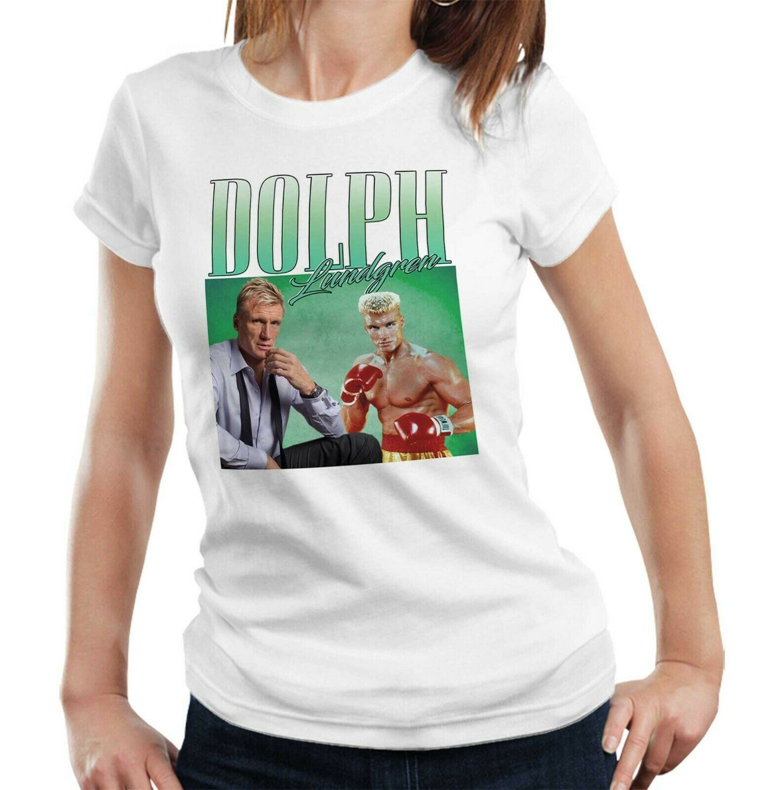 Dolph Lundgren Appreciation Tshirt Fitted Ladies