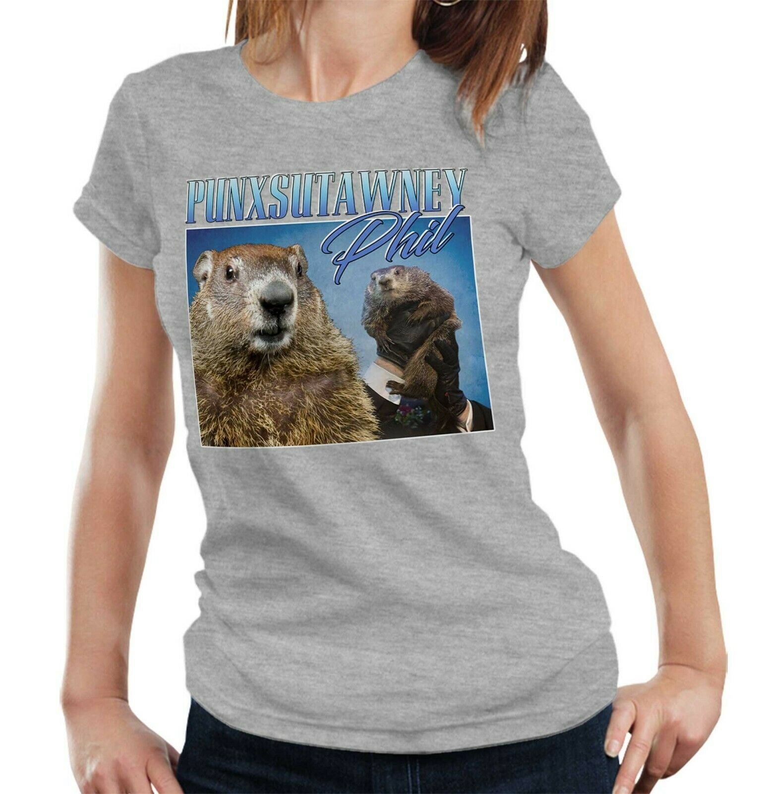 Punxsutawney Phil Appreciation Tshirt Fitted Ladies