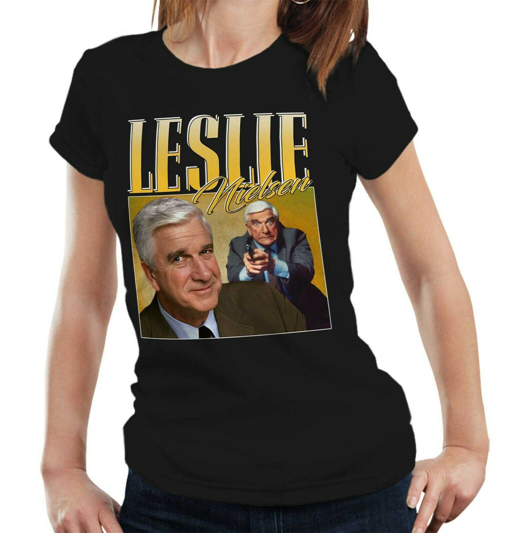 Leslie Nielsen Appreciation Tshirt Fitted Ladies