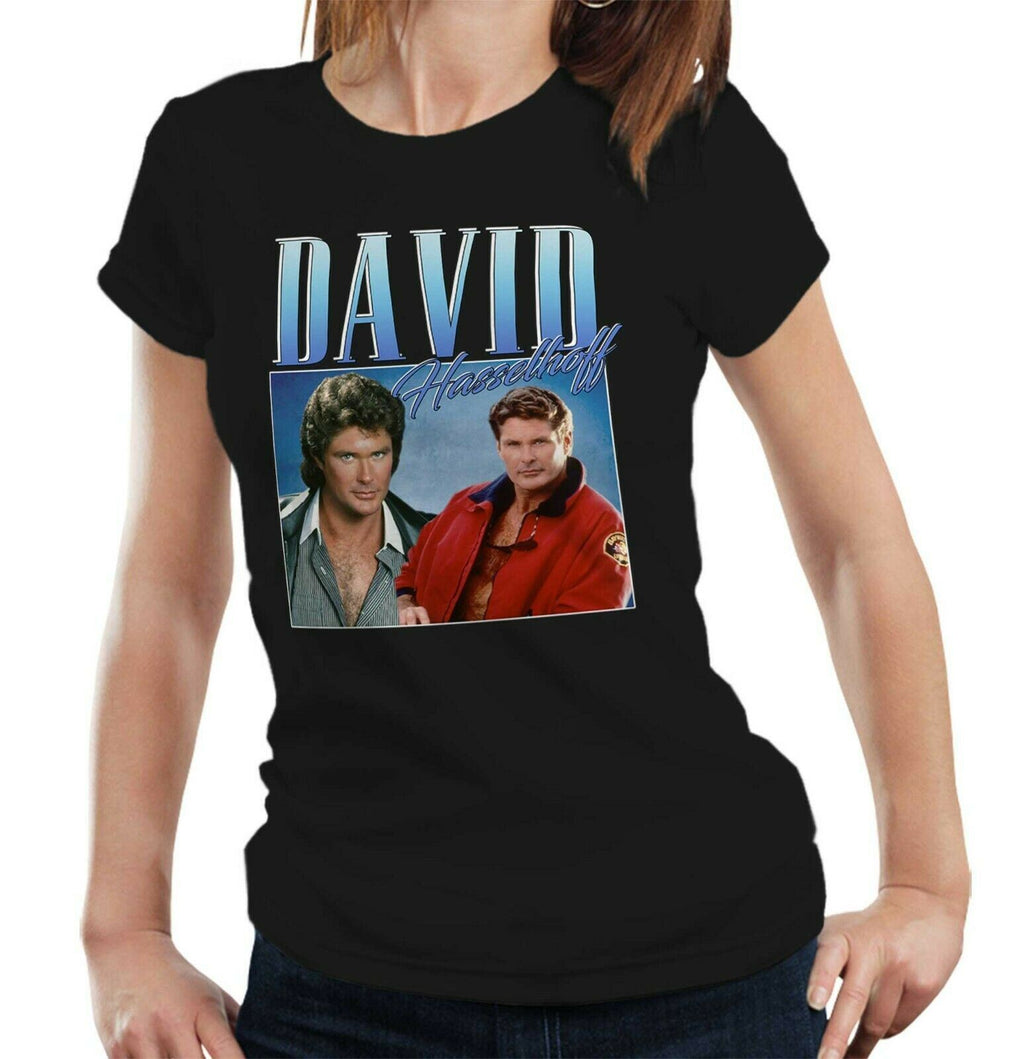 David Hasselhoff Appreciation Tshirt Fitted Ladies