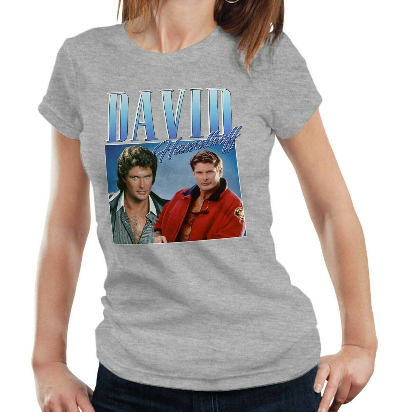 David Hasselhoff Appreciation Tshirt Fitted Ladies