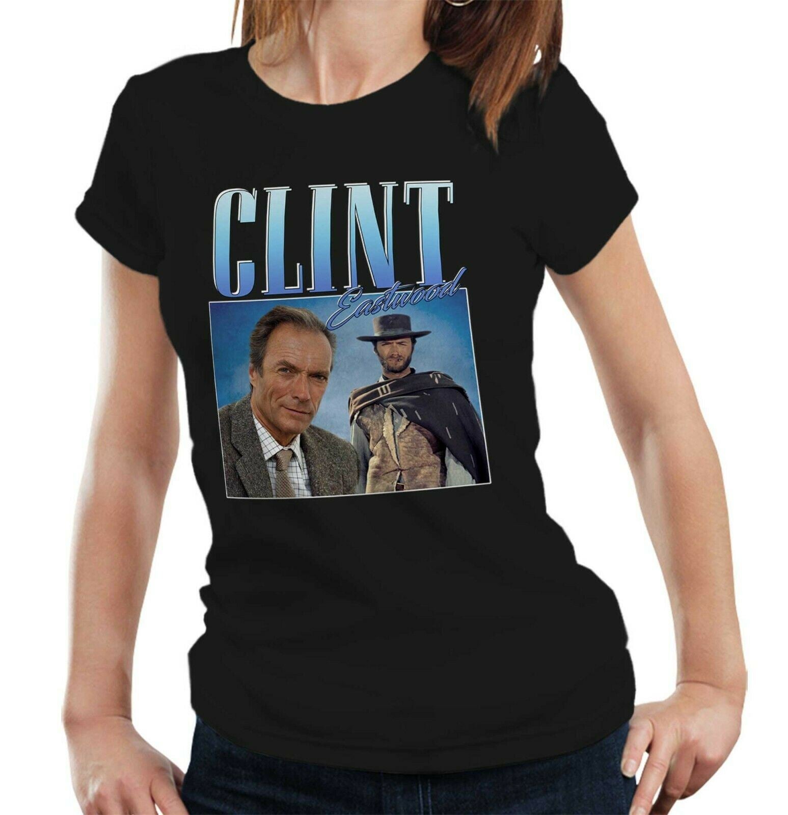 Clint Eastwood Appreciation Tshirt Fitted Ladies