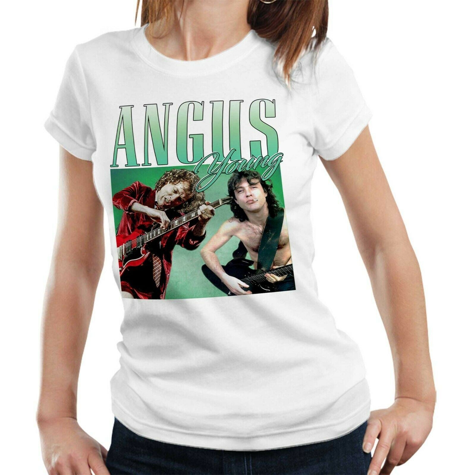 Angus Young Appreciation Tshirt Fitted Ladies