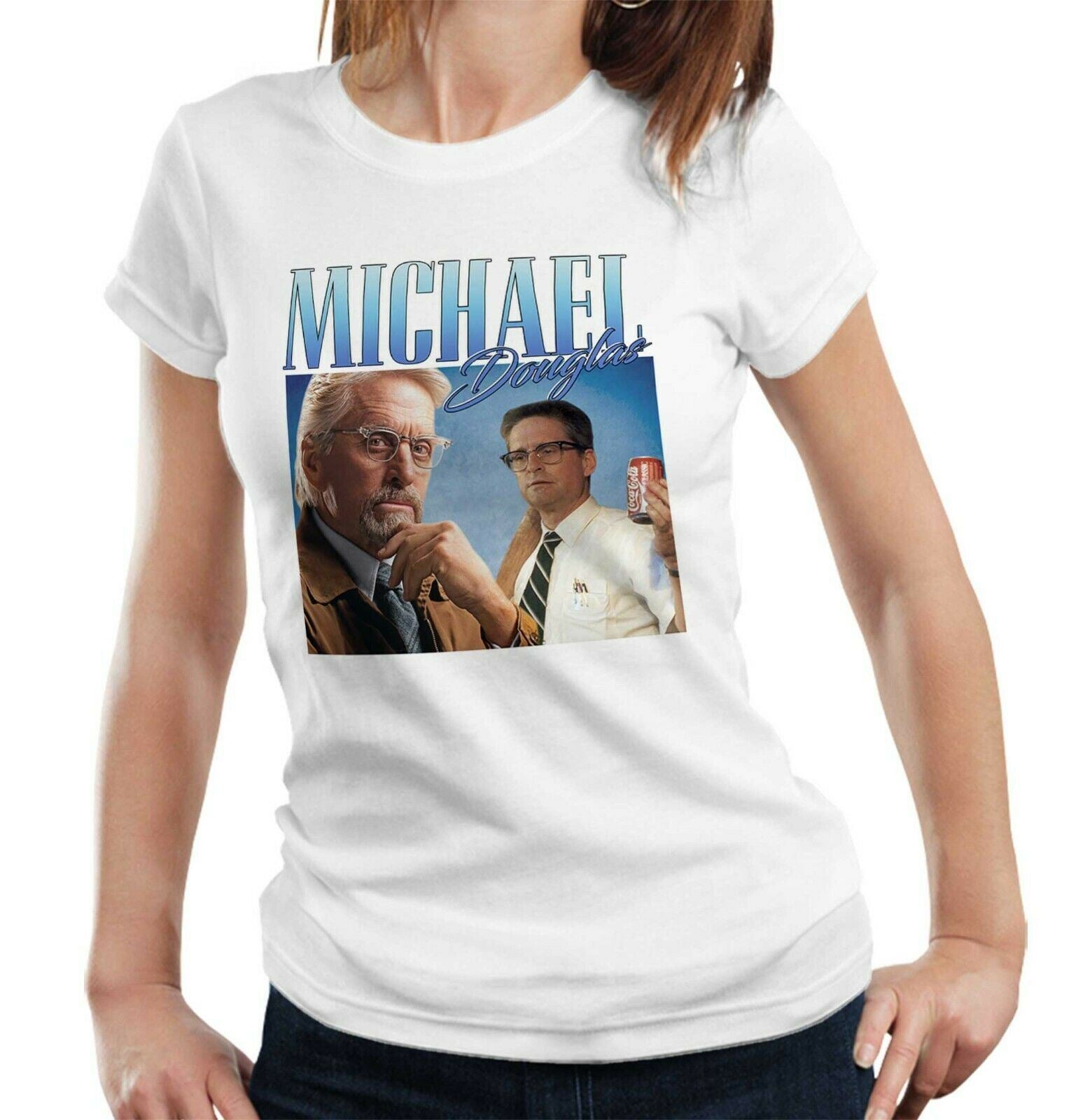 Michael Douglas Appreciation Tshirt Fitted Ladies