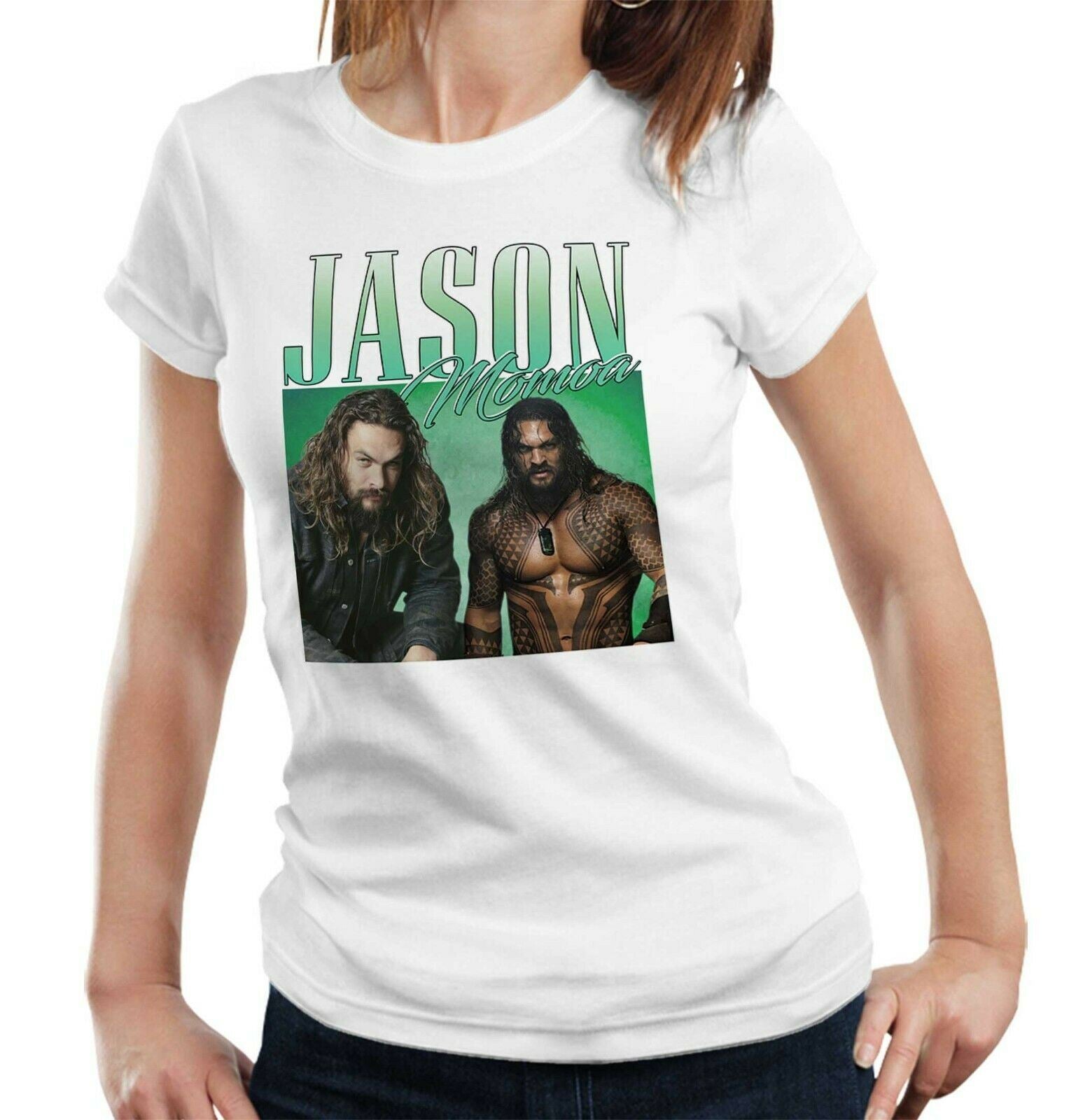 Jason Momoa Appreciation Tshirt Fitted Laides