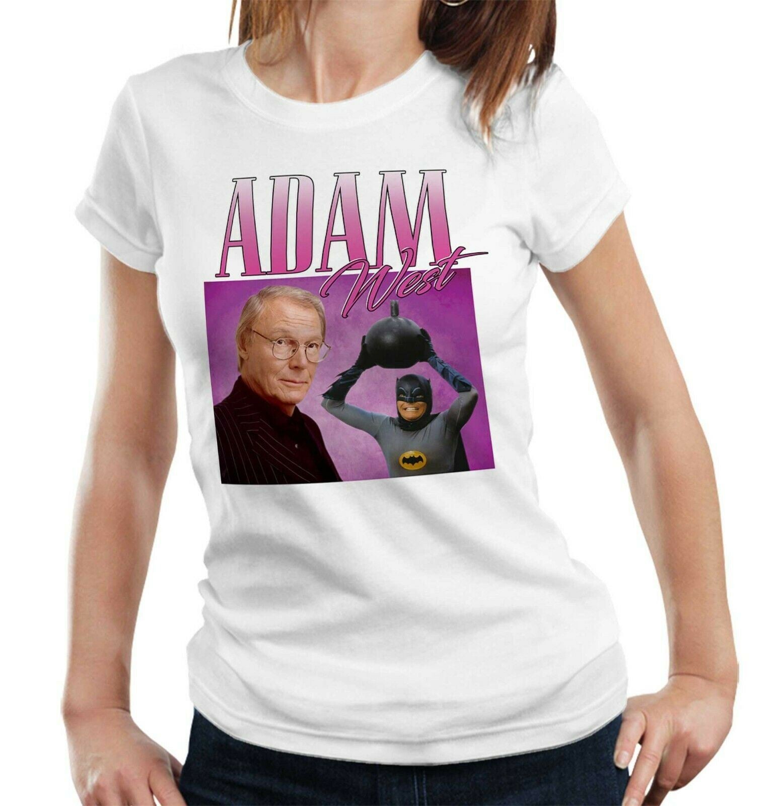 Adam West Appreciation Tshirt Fitted Ladies