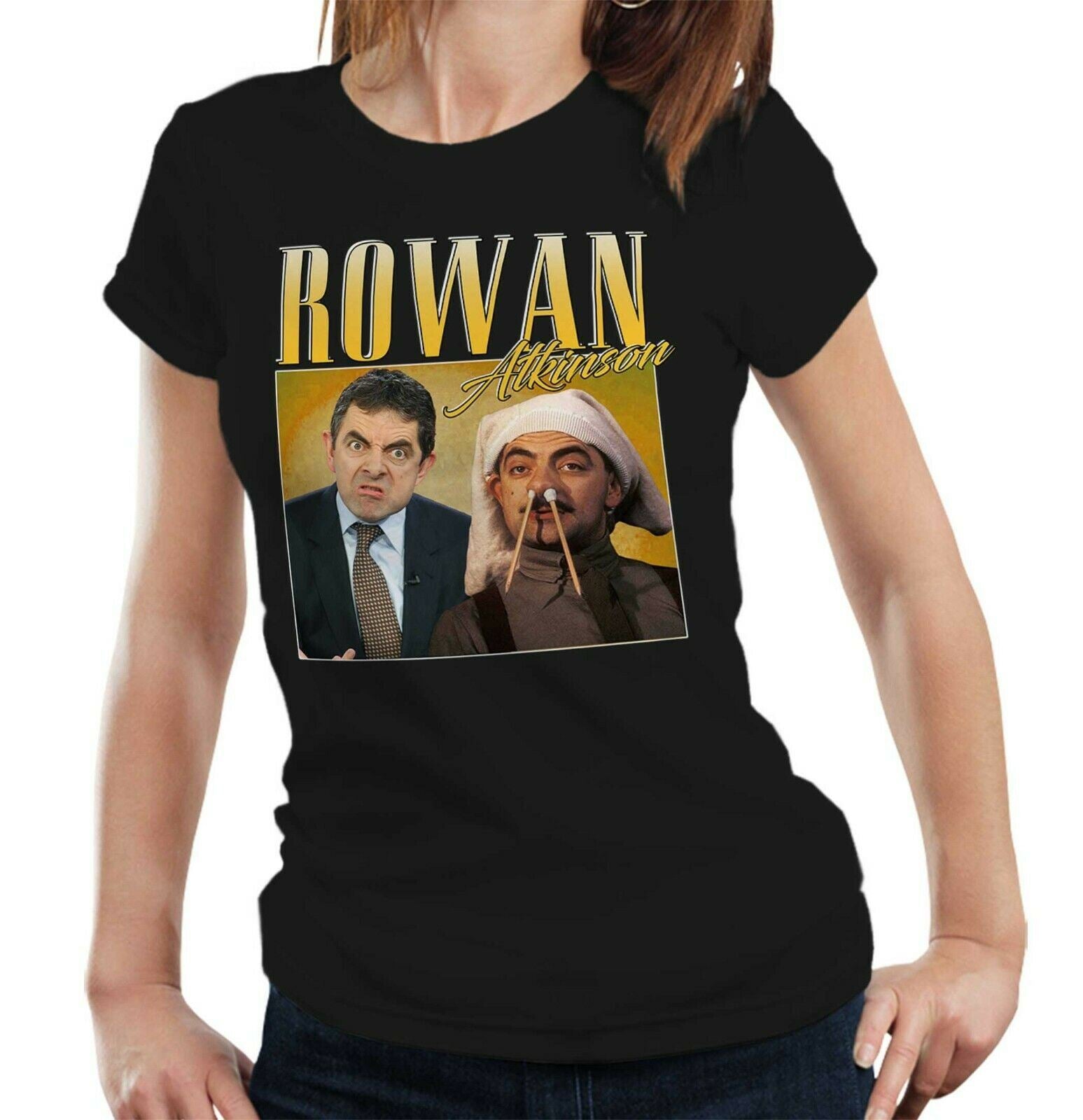 Rowan Atkinson Appreciation Tshirt Fitted Ladies