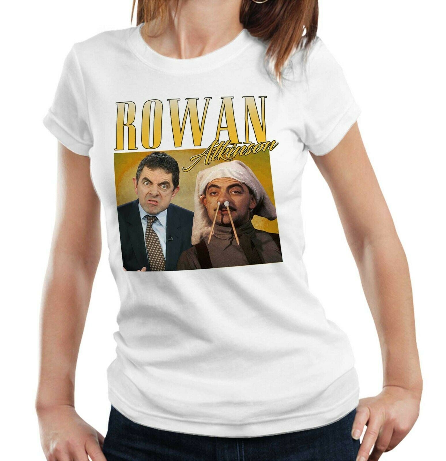 Rowan Atkinson Appreciation Tshirt Fitted Ladies