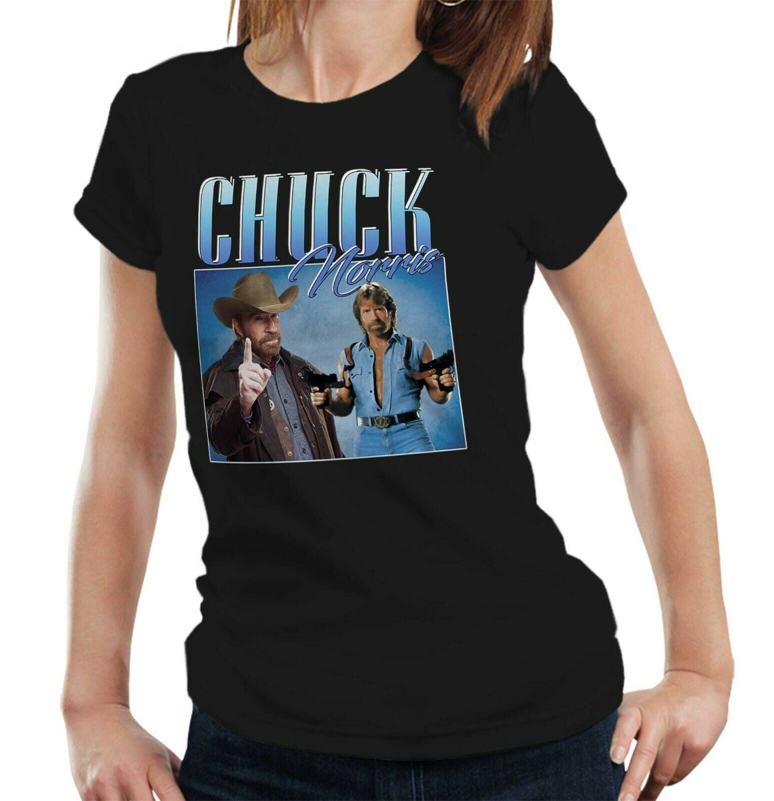 Chuck Norris Appreciation Tshirt Fitted Ladies