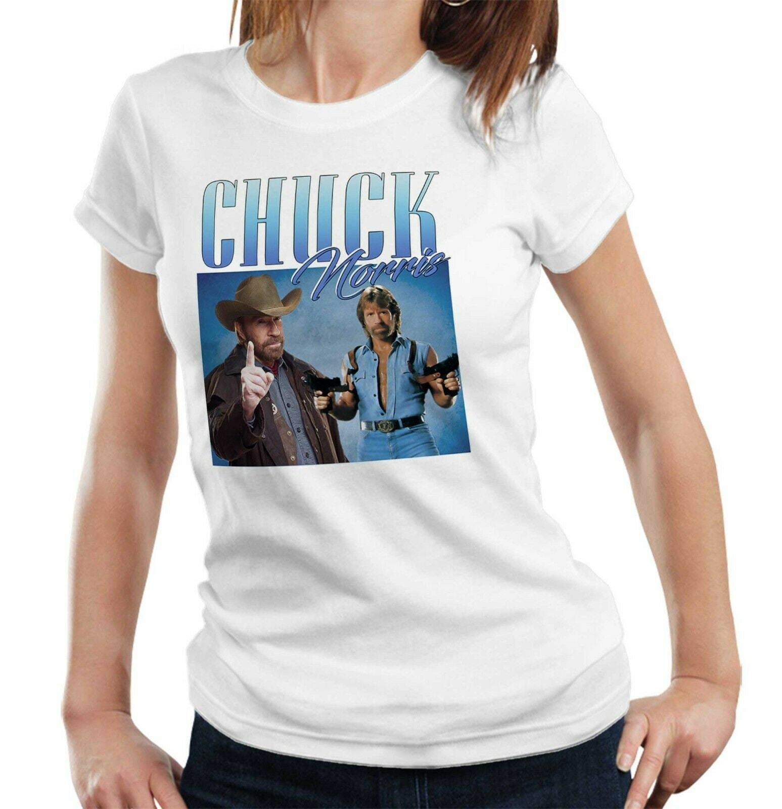 Chuck Norris Appreciation Tshirt Fitted Ladies