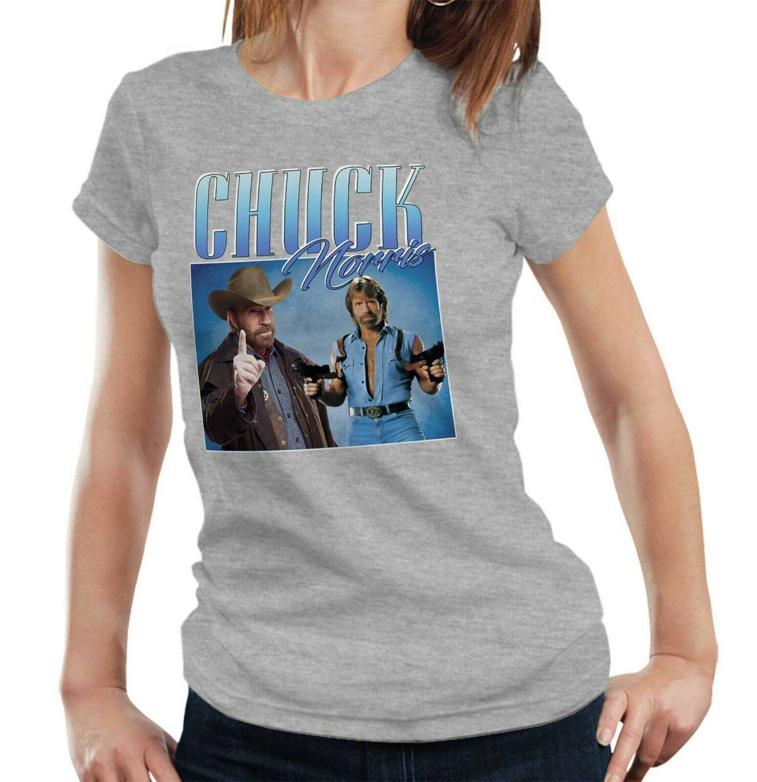 Chuck Norris Appreciation Tshirt Fitted Ladies