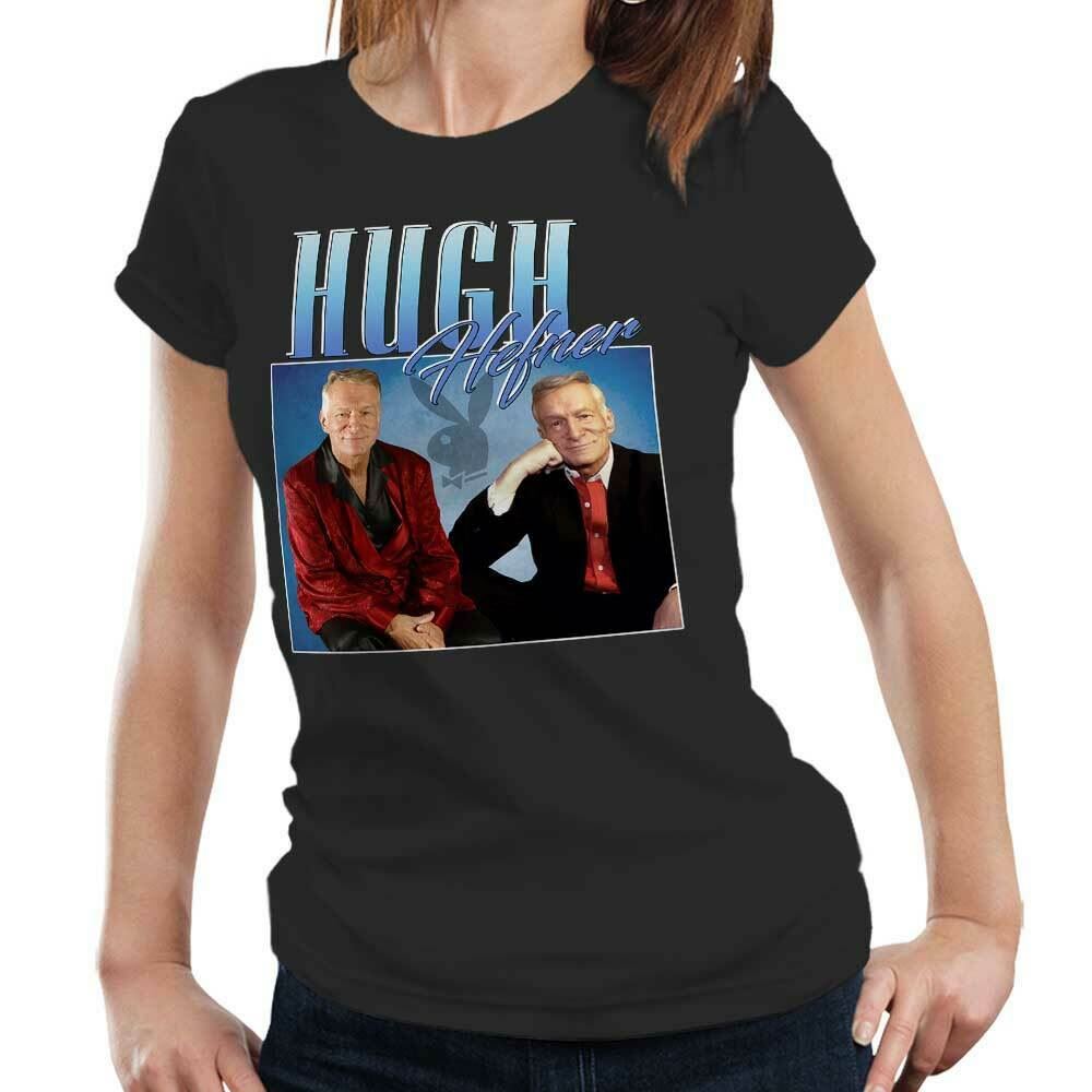 Hugh Hefner Appreciation Tshirt Fitted Ladies