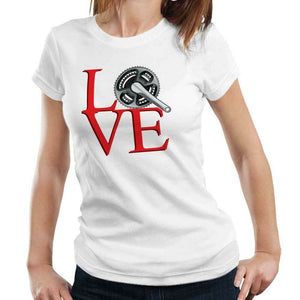 Love Bike Tshirt Fitted Ladies