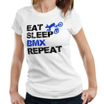 Eat Sleep BMX Repeat Tshirt Fitted Ladies