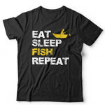 Eat Sleep Fish Repeat Tshirt Unisex & Kids