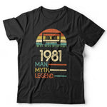 Man Myth Legend 1980-1989 Tshirt Unisex