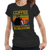 Coffee Because Murder Is Wrong TShirt Fitted Ladies