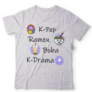 K-Pop Ramen Boba K-Drama Tshirt Unisex & Kids