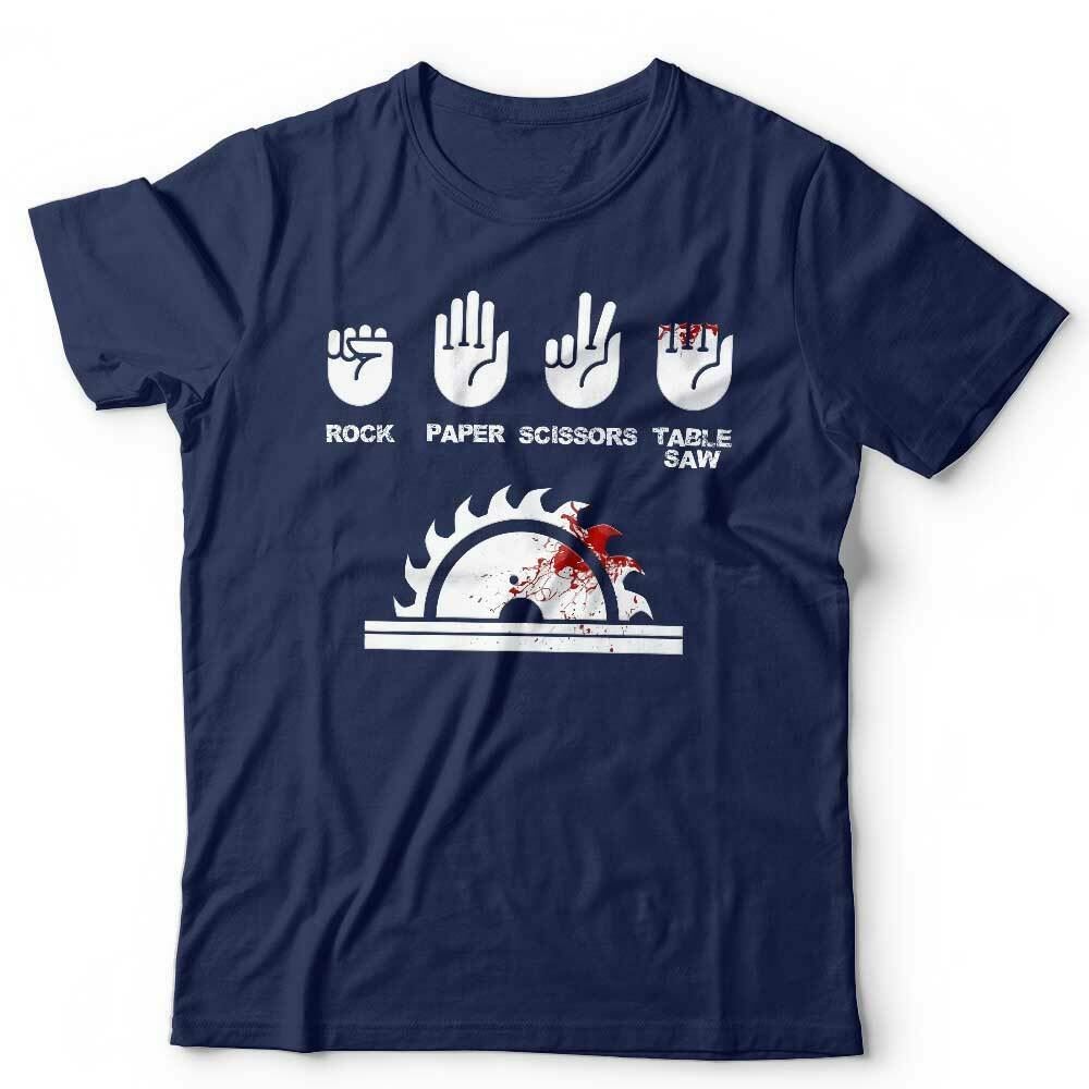 Rock Paper Scissors Table Saw Tshirt Unisex