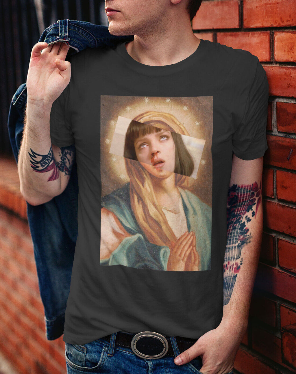 Virgin Mary Uma Thurman Unisex Tshirt