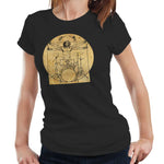 Da Vinci Drummer Tshirt Fitted Ladies