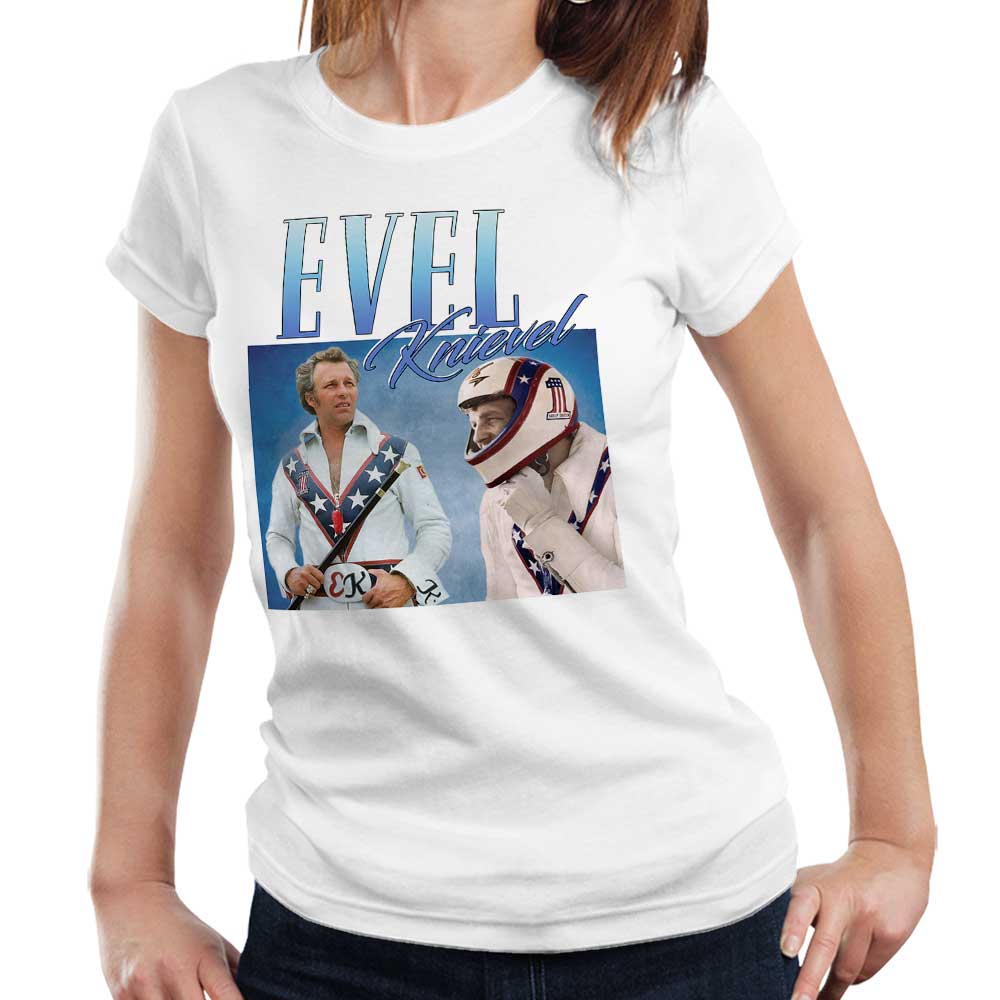 Evel Knievel Appreciation Tshirt Fitted Ladies