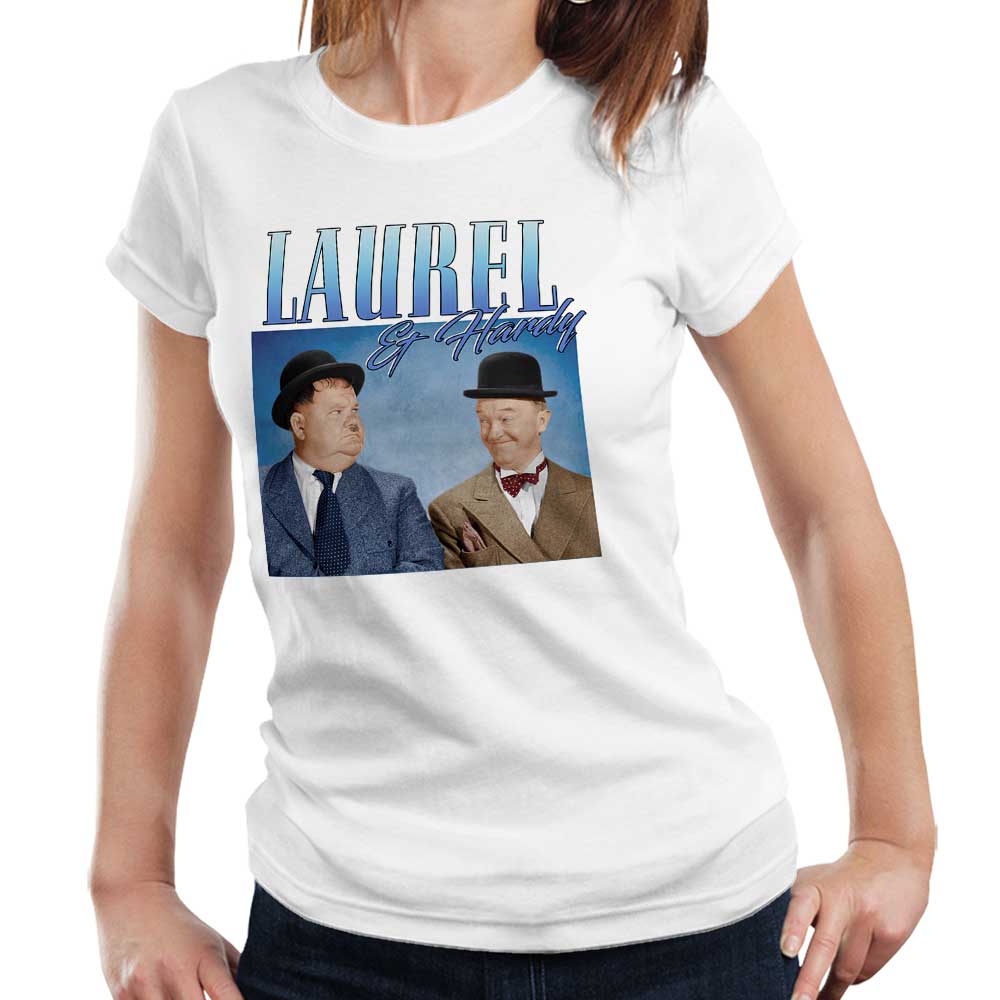 Laurel and Hardy Appreciation Tshirt Fitted Ladies