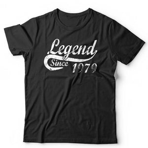 Legend Since 1970s Birthday Tshirt Unisex