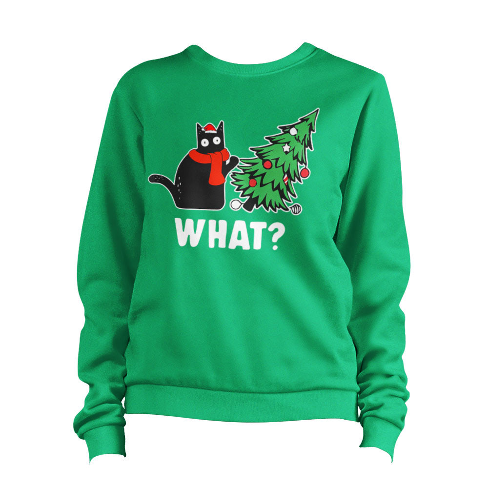 What Christmas Cat 2 Sweatshirt Pullover Jumper