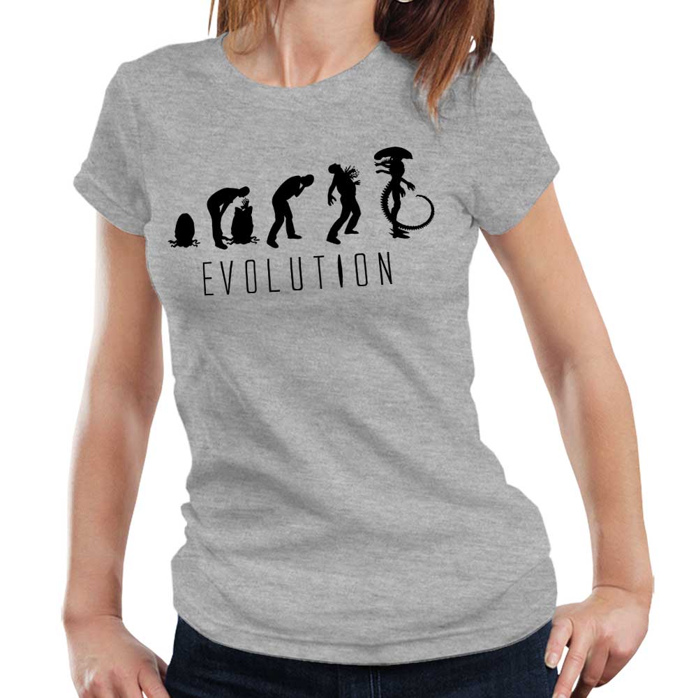 Alien Evolution Tshirt Fitted Ladies