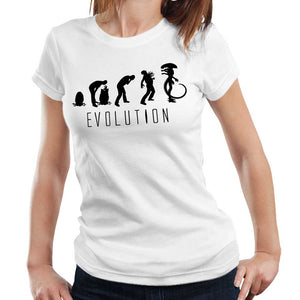 Alien Evolution Tshirt Fitted Ladies