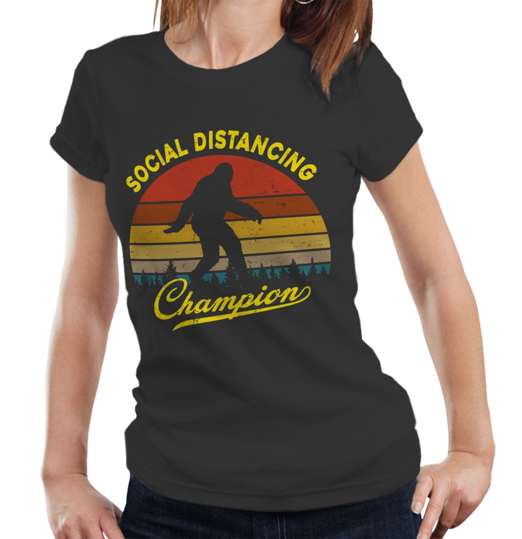 Social Distancing Champion Tshirt Fitted Ladies