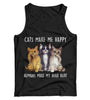 Cats Make Me Happy, Humans Make Head Hurt Ladies Vest/Tank Top