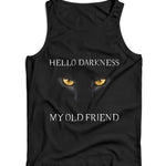 Hello Darkness My Old Friend Cats Eyes Ladies Vest Tank Top