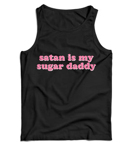 Satan Is My Sugar Daddy Ladies Vest Tank Top