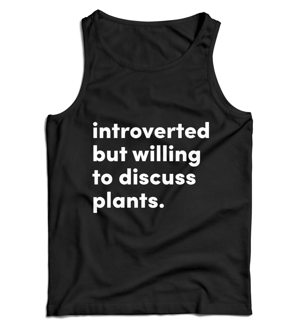 Introverted But willing To Discuss Plants Ladies Vest Tank Top