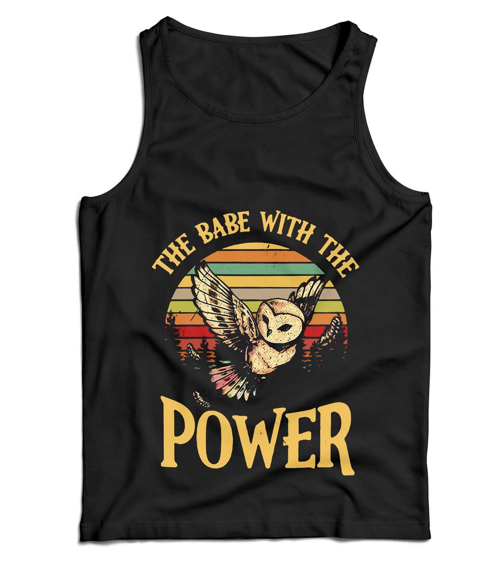 The Babe With The Power Ladies Vest/Tank Top - Humour Funny Retro Summer