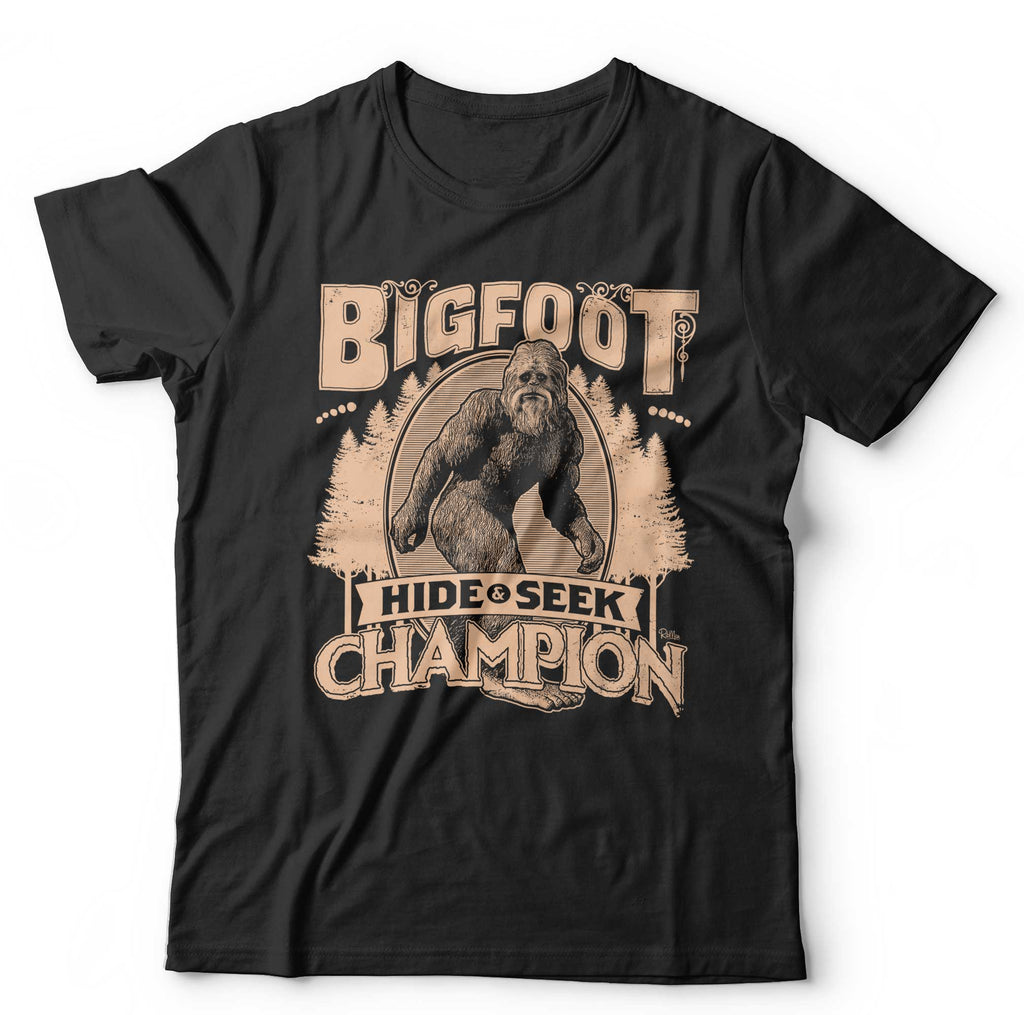 Bigfoot Hide And Seek Champion T Shirt Unisex