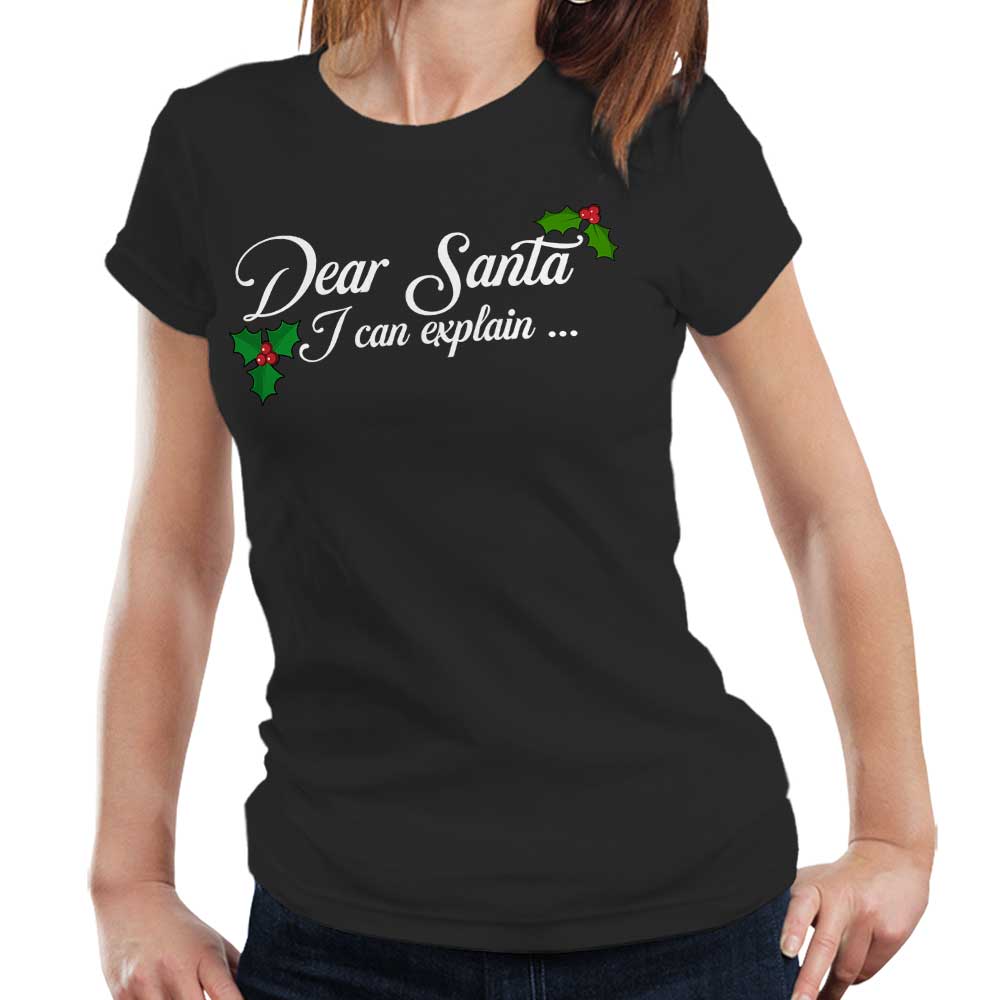 Dear Santa Tshirt Fitted Ladies