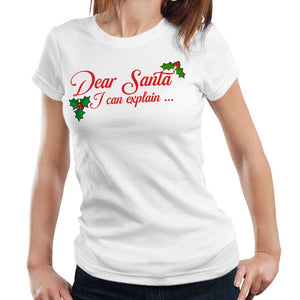 Dear Santa Tshirt Fitted Ladies