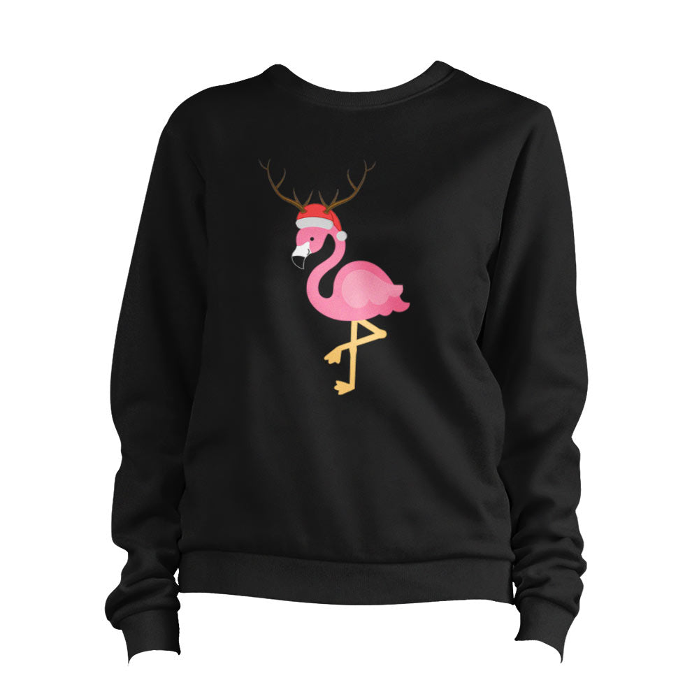 Festive Flamingo Sweatshirt Pullover Jumper