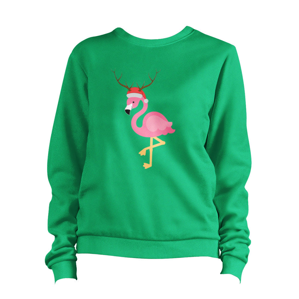 Festive Flamingo Sweatshirt Pullover Jumper