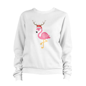 Festive Flamingo Sweatshirt Pullover Jumper