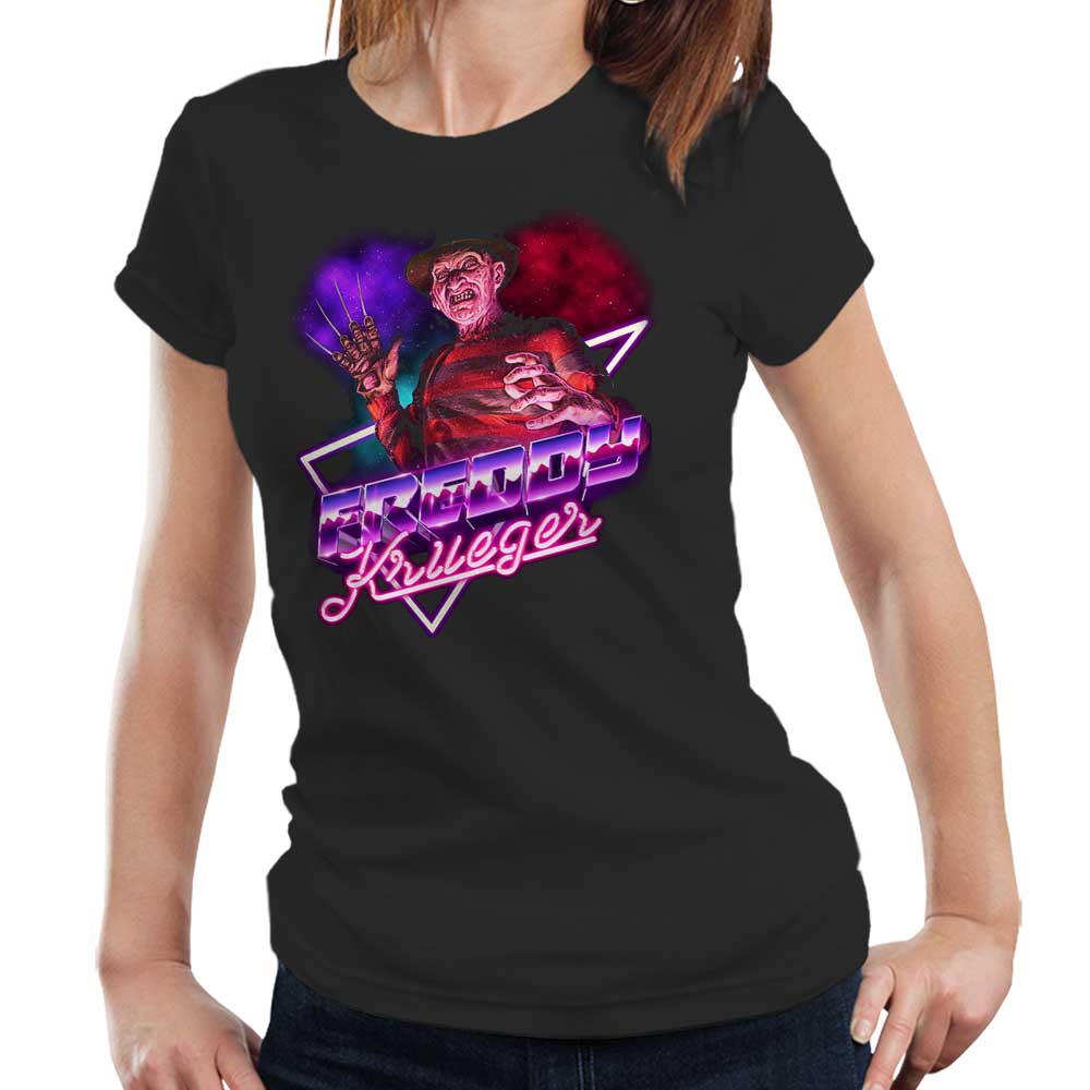 Freddy Krueger 80s Retro Tshirt Fitted Ladies