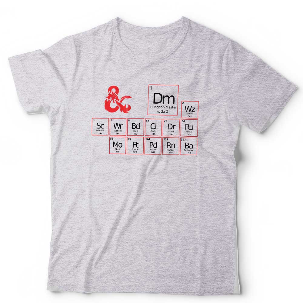 Dungeons And Dragons Periodic Table T Shirt Unisex