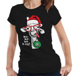 Ho Ho Ho Y'all Giraffe Tshirt Fitted Ladies