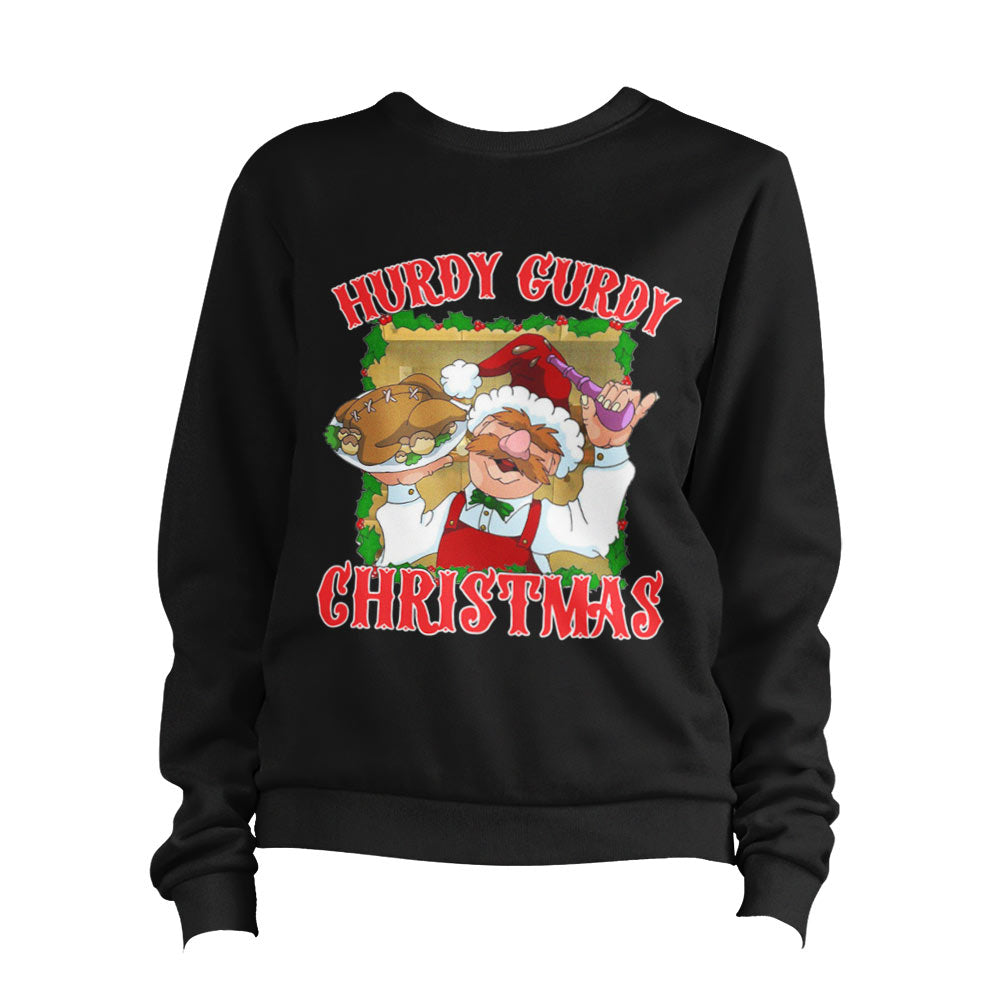 Hurdy Gurdy Christmas Sweatshirt Pullover Jumper