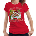 Hurdy Gurdy Christmas Tshirt Fitted Ladies